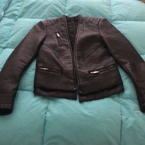 Zara Faux Leather Moto Jacket